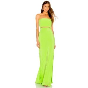 NWT Lovers + Friends Pryce Gown in Lime Green